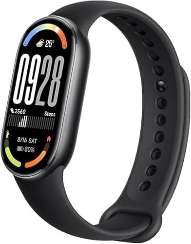 Xiaomi Smartband 10, AMOLED-display van 4,3 cm (1,72 inch), snel opladen, 150+ sportmodi, gezondheids- en slaapmonitor, HyperOS 2.0, waterdicht, 5 ATM, kompas, zwart