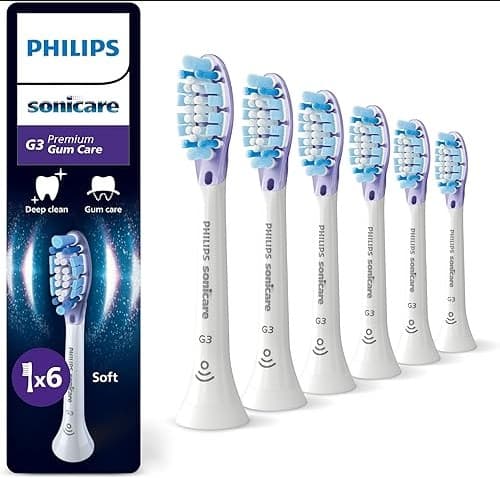 Philips Sonicare G3 Premium Gum Care, originele opzetborstels ter vervanging, wit, set van 6, HX9056/87, 6 Borstels, Nieuw