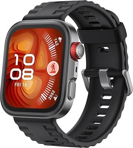 HUAWEI WATCH FIT 4 Pro Smartwatch, Ultradun, 1.82" Saffierglas, Titaniumlegering rand, Gezondheidsbeheer, ECG, Tot 10 dagen batterijduur, Voor Android en iOS, Verlengde garantie van 6 maanden, Zwart