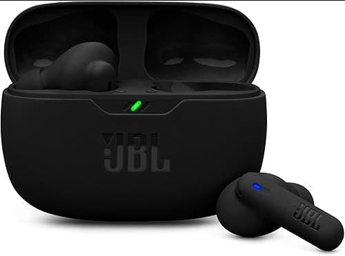 JBL Wave Beam 2, True Wireless Noise Cancelling Bluetooth Earbuds met 40 uur afspeeltijd, JBL Pure Bass Sound, Smart Ambient Technologie en Multi-Point Verbinding, in Zwart