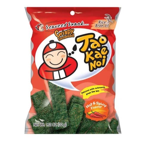 TAOKAENOI Knapperig Zeewier Heet & Pittig 32 g